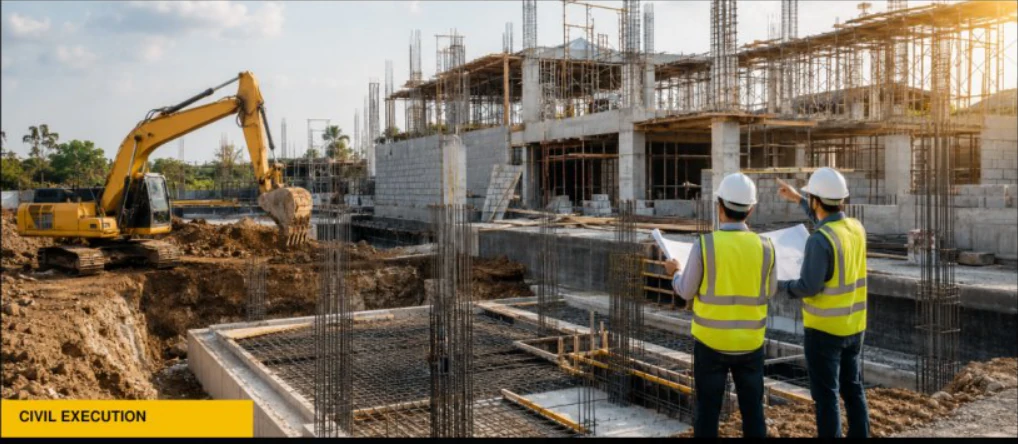 Civil Contracting Works service illustration